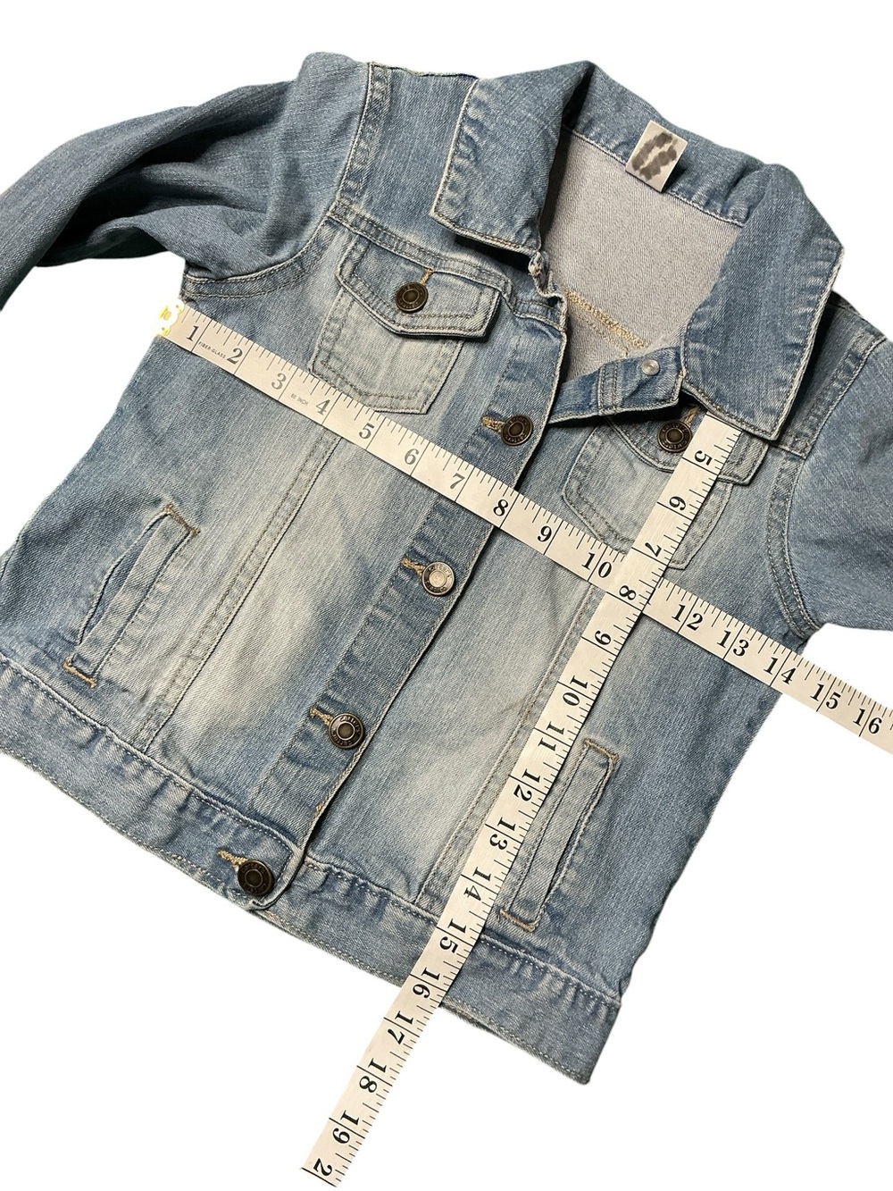 Fender Electric Guitar Upcycled Denim Jacket Unisex 7 Band Grunge 80s - Picture 10 of 11